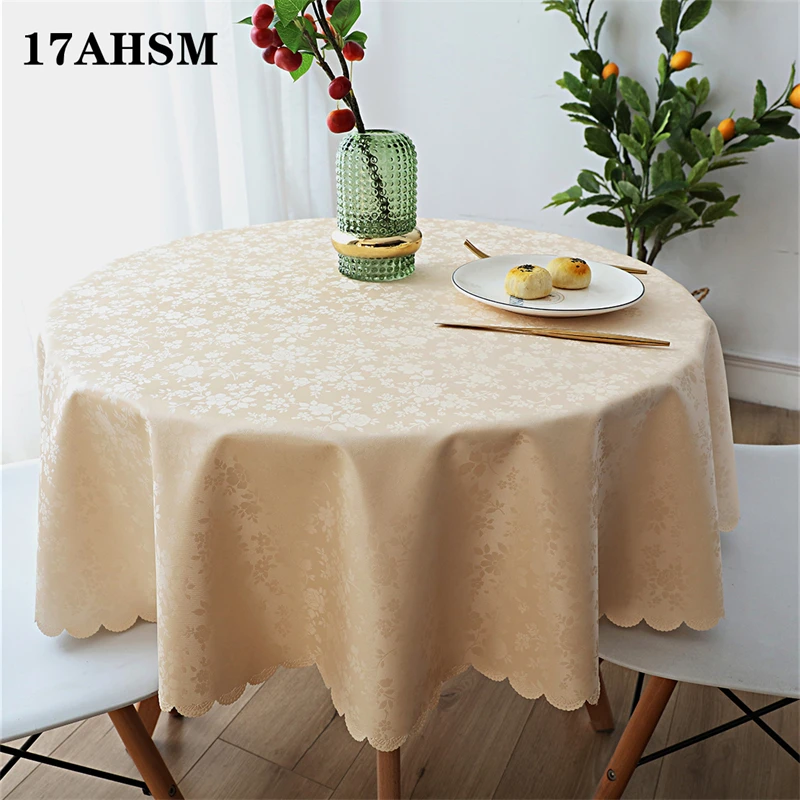 

17AHSM New Nordic Printing PU Tablecloth Oilproof Waterproof Washfree Tablecloth Kitchen Scaldproof Mat Art Soft Table Oil Cloth