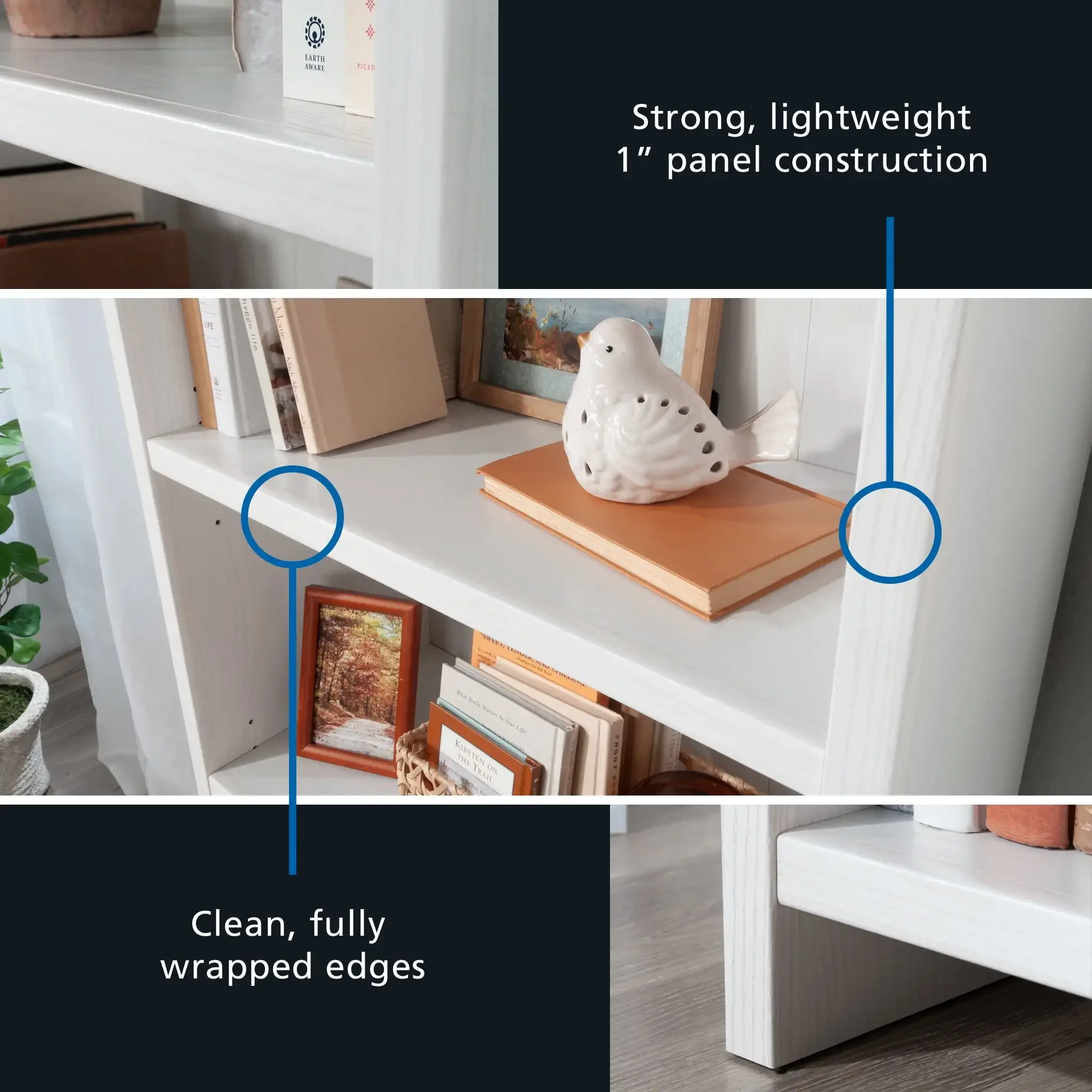 Estante com 3 prateleiras, acabamento branco