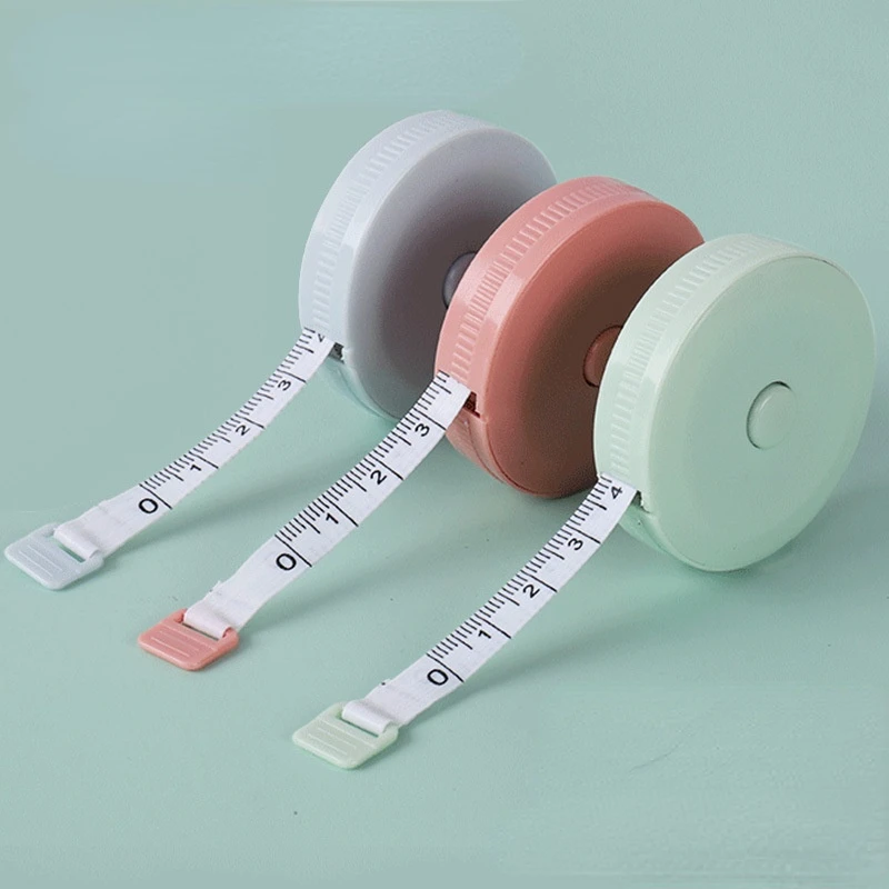 1.5M Mini Measuring Tape Dual Side Measure Retractable Metric Belt Colorful Portable Ruler Centimeter Inch Children Height Ruler