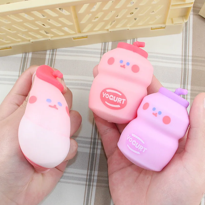 Creative Decompression Milk Jar Kneading Squeeze PU Slow Rebound Cute Cartoon Kids Toy Kawaii Decorations Over Family Girl Gifts