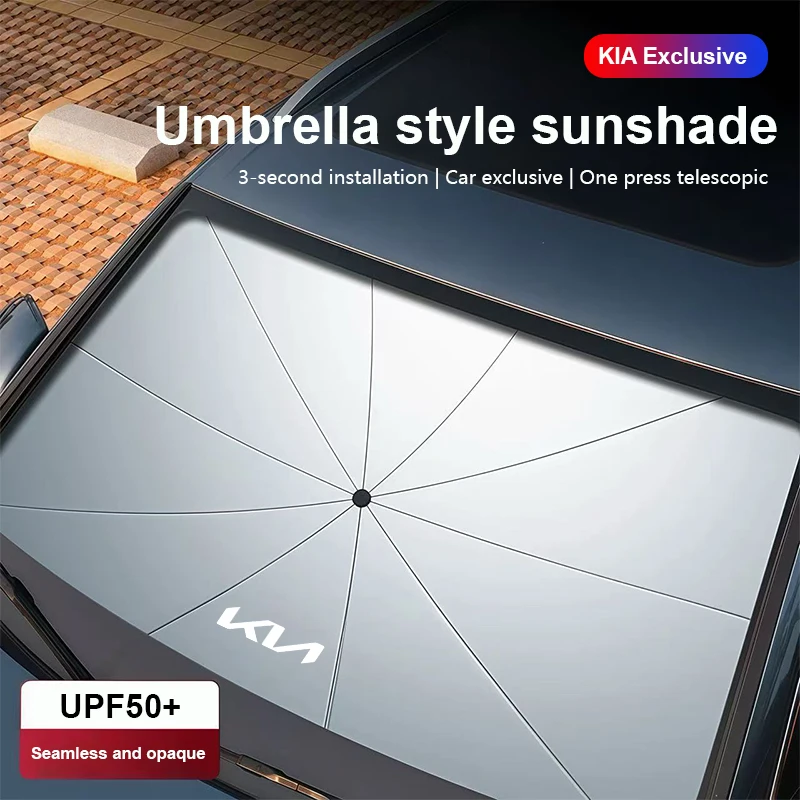 

Car Windshield Sunshade Umbrella Telescopic UV Protection Cover For Kia Sportage Seltos Ceed Carnival Sorento Rio Borrego Forte