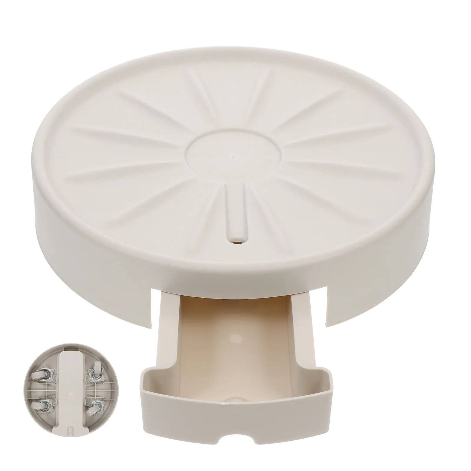 

Round Mobile Flower Pot Tray with Universal Wheels Water Catcher Drawer Detachable Drip Tray Rolling Plant Saucer Indoor Wheel