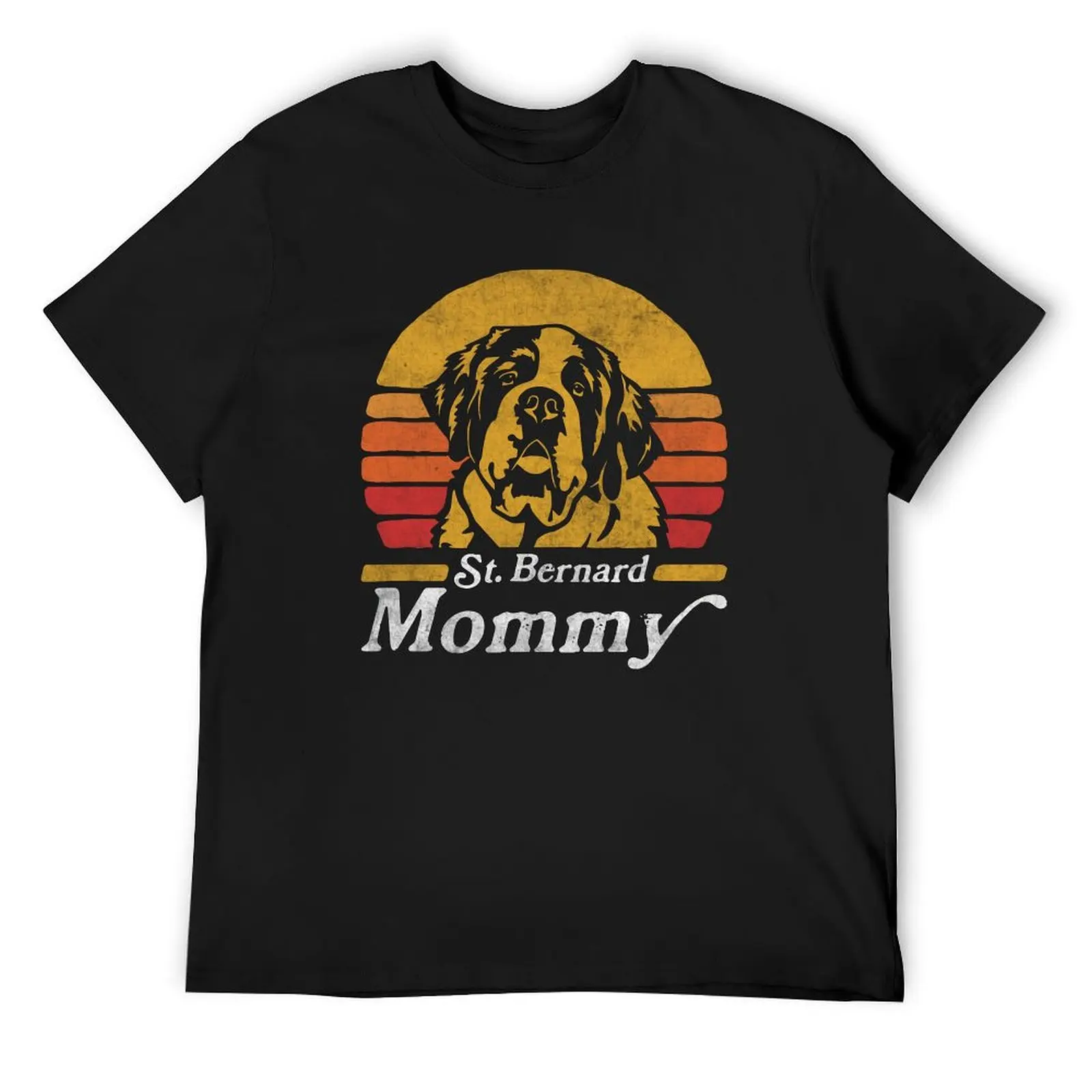 Retro Vintage Saint Bernard Mommy T-Shirt plus size tops aesthetic clothes street wear t shirt men 100℅ cotton