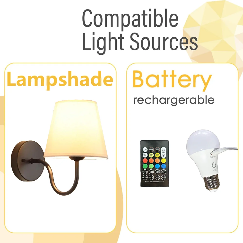 Retro Rechargable Wall Lamp LED RGB Bulb Removable Wireless Wall Light For Bedroom Corridor Hallway Luminaire Bedside Lighting