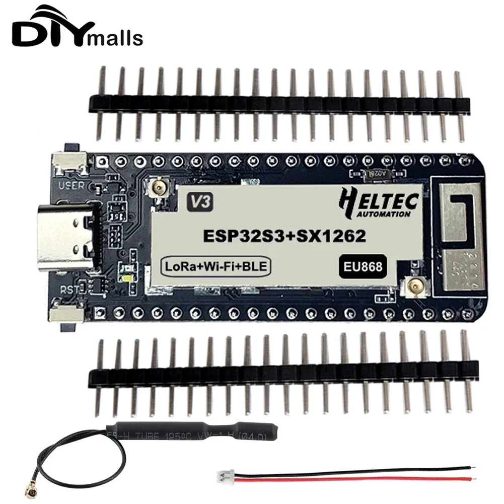 

Heltec LoRa ESP32 Wireless Stick Lite(V3) ESP32-S3 SX1262 Wi-Fi+BT Development Board 868 915MHz LoRa Kit for Arduino Meshtastic