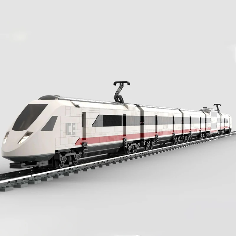 City Rail Germany High-Speed Passenger Train Building Block Locomotive Carriages Model Brick Toy Children Festival Gifts