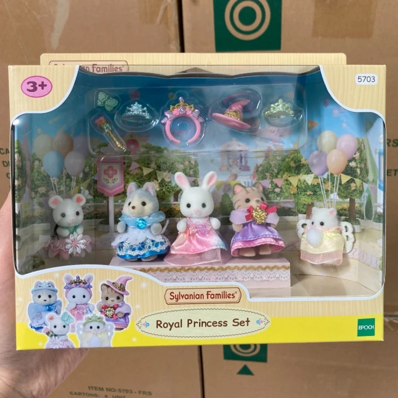 New Original Sylvanian Families Figures Baby Series Figures Kawaii Royal Princess Set Doll Decoration Christmas Gift Toys Kids