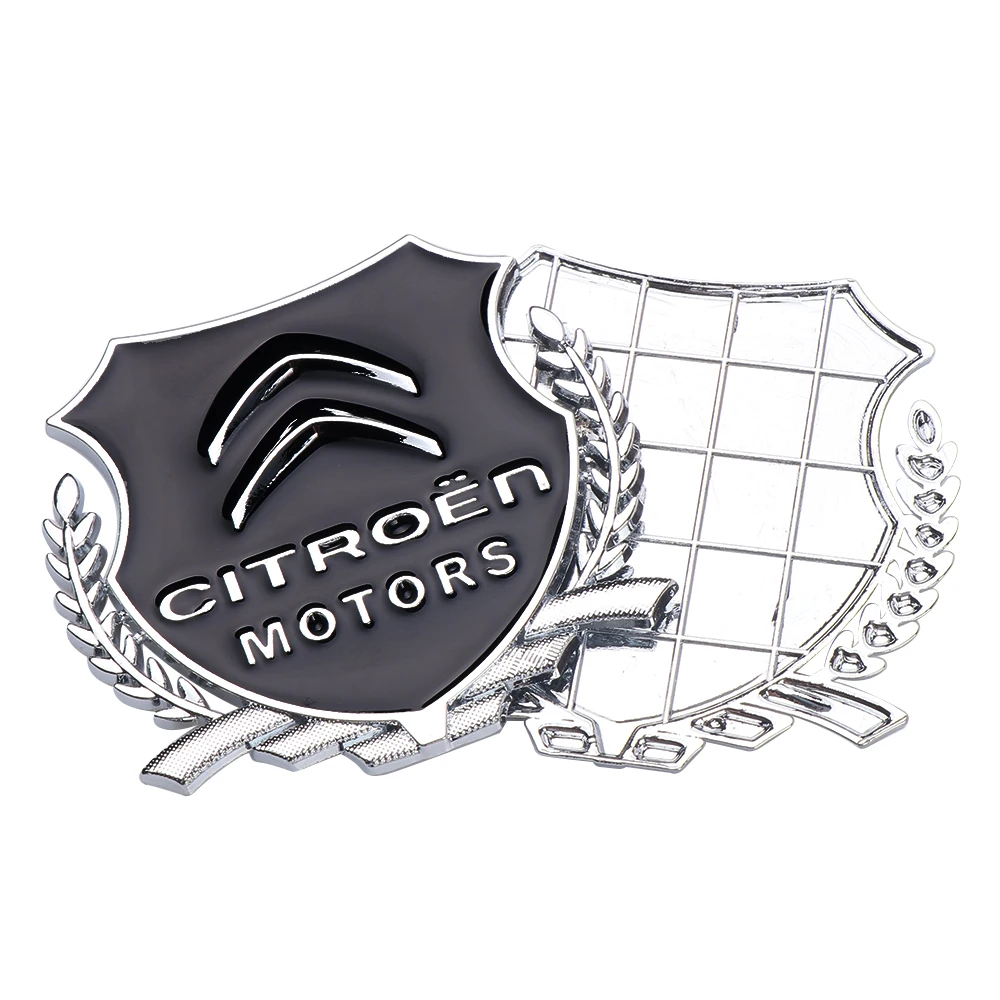 1 unidad de orejas de trigo de Metal 3D, pegatina decorativa para carrocería de coche, insignia emblema para Citroen C1 C3 C4 Grand Picasso C4L C5