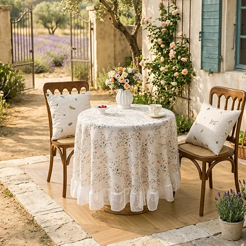 French pastoral fresh dining table, beautifying the high sense of decorative tablecloth