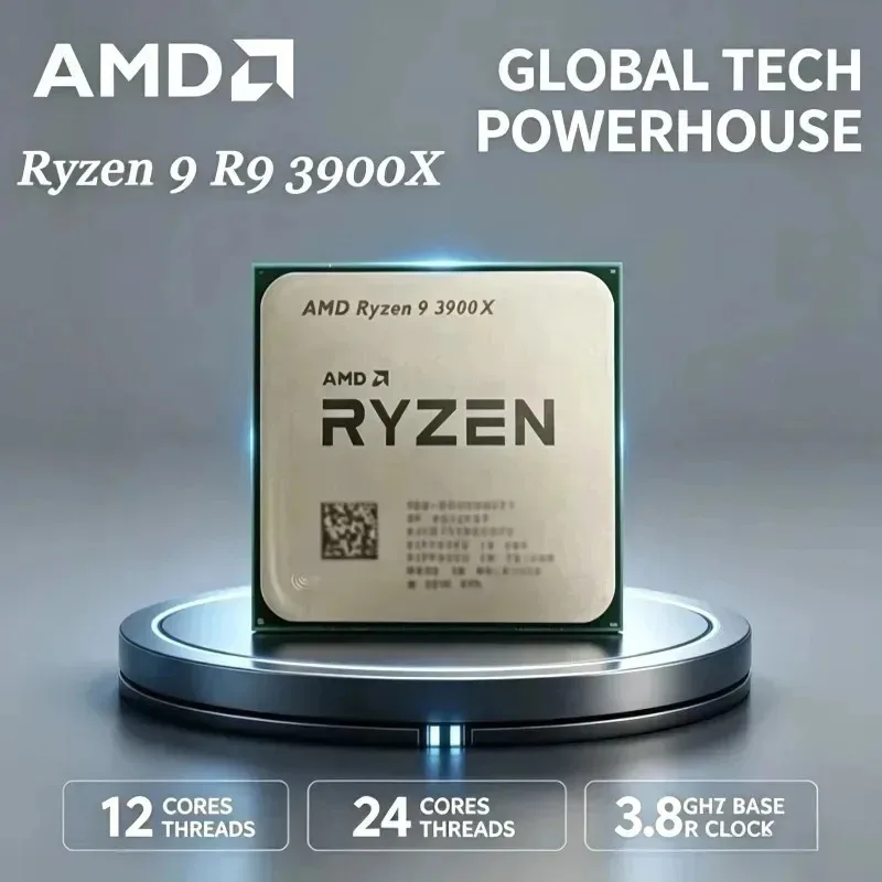 AMD R9 3900X Ryzen 9 12-Core 24-Thread 12-Core 24-Threadprocessor 3.8GHz for Gaming CPU 100% Brand New Smooth Multitasking
