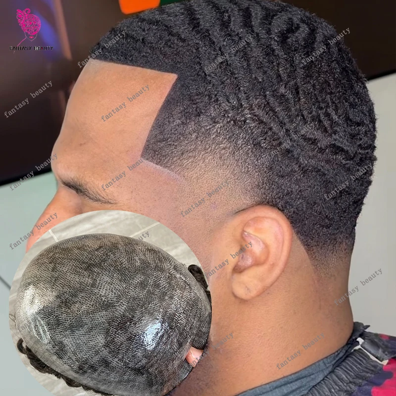 

Мужской парик-накладка 12 мм, афро-волна, коричнево-черно-серый (1B40, 1B65), 100% натуральные человеческие волосы, прочный, тонкий полиуретановый основой, кудрявый протез для афроамериканцев