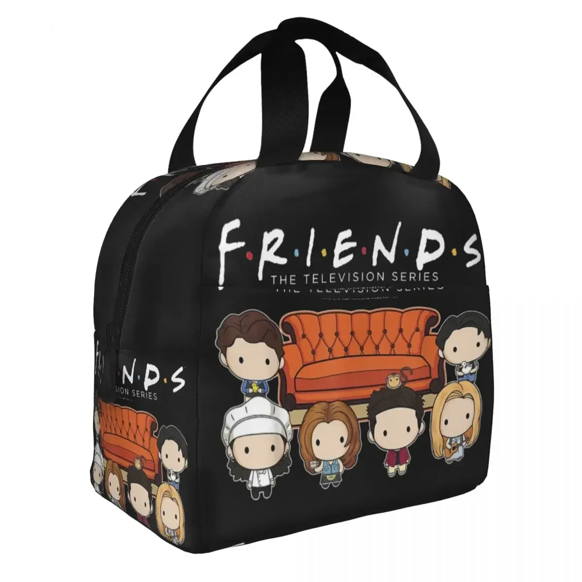 Friends Tv Show Insulated Lunch Bags Large Central Perk Meal Container Thermal Bag Tote Lunch Box College Picnic Bento Pouch