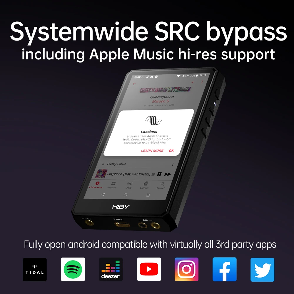 HiBy R5 Gen 2 MQA 16X HiBy R5 II Android MP3-плееры музыка HiFi Bluetooth нанимает Dual ES9219C Портативный USB DAC DSD 35 часов Runti