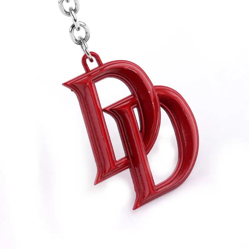 أنيمي فيلم دارديفيل تذكارية المفاتيح قلادة الكلاسيكية الرجعية بسيطة على ظهره اكسسوارات هدية الحلي #4