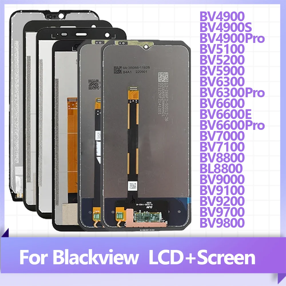 For Blackview BV4900 BV5100 BV5200 BV5900 BV6300 Pro BV6600 BV7000 BV7100 BV8800 BL8800 BV9000 BV9100 BV9200 BV9700 +LCD+ Touch