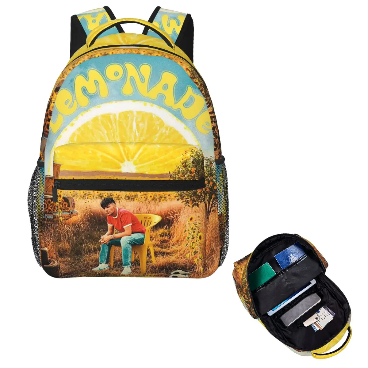 Louis Tomlinson Lemonade Tour Student Backpack School Bag Hiking Travel Daypack for Men Women Fashion Bookbag Shoulder Bags