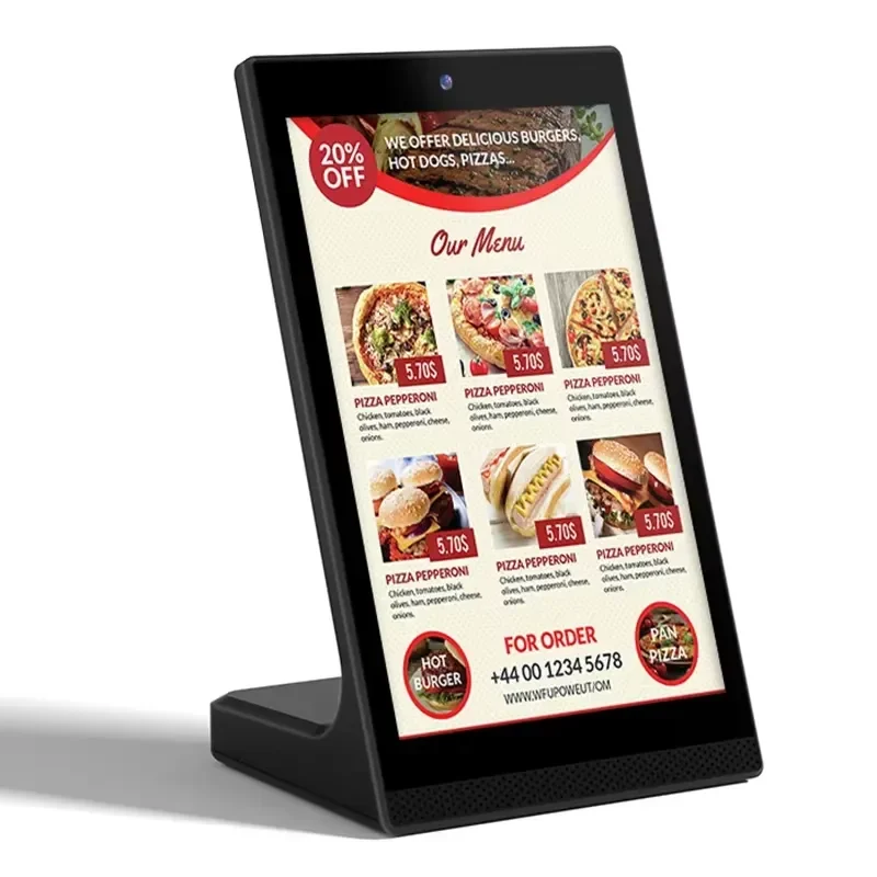2026 Latest L Shape Vertical Touch Screen Kiosk 10.1 Inch Android 13 Digital Signage Display Interactive Self Service