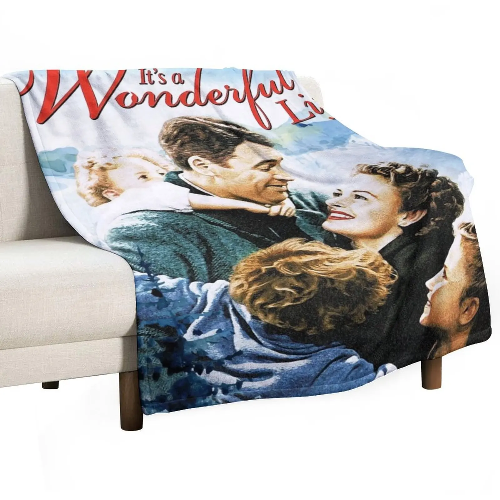 

It's a Wonderful Life scene Throw Blanket Beautifuls Blankets Sofas Of Decoration Hairys valentine gift ideas Blankets