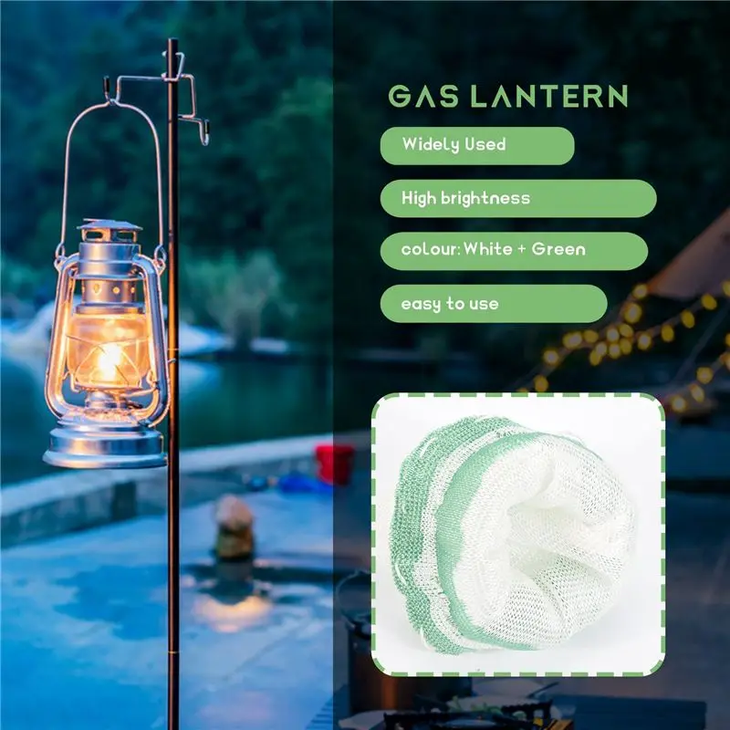 ATTWO-20Pcs Propane Lantern Mantles For Gas Lantern Propane Light Mantle For Outdoor Camping Lantern Natural