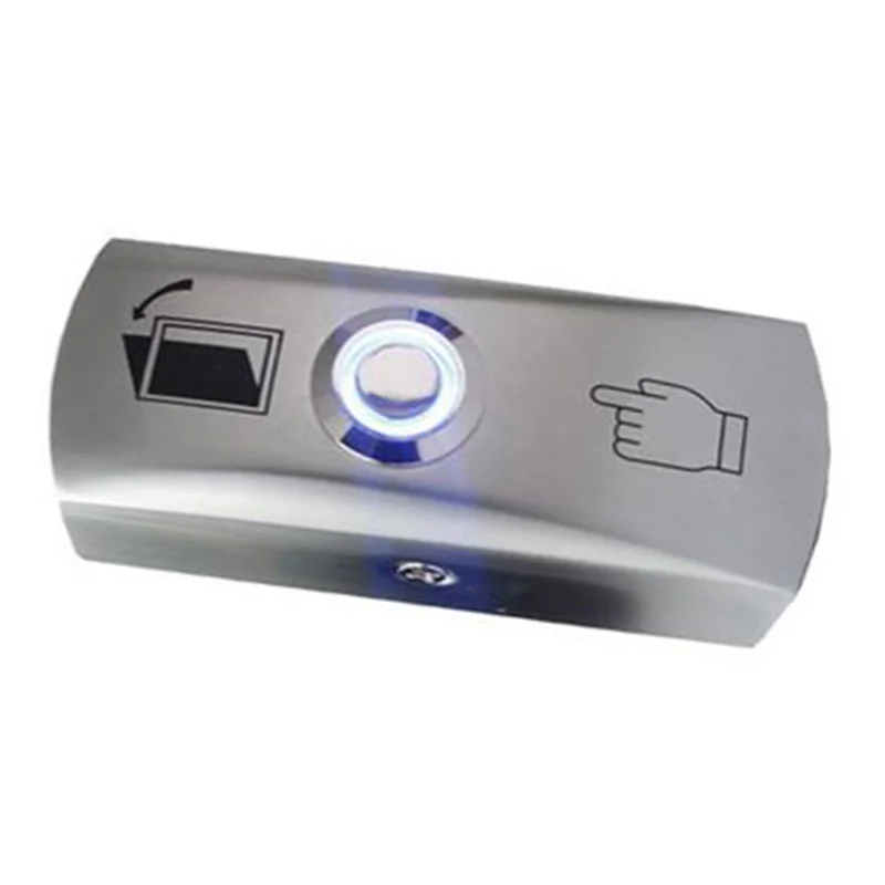 FEDI-Zinklegierung LED-Hintergrundbeleuchtung Tür Exit Release Push Button GATE DOOR Exit Button für Zugangskontrollsystem