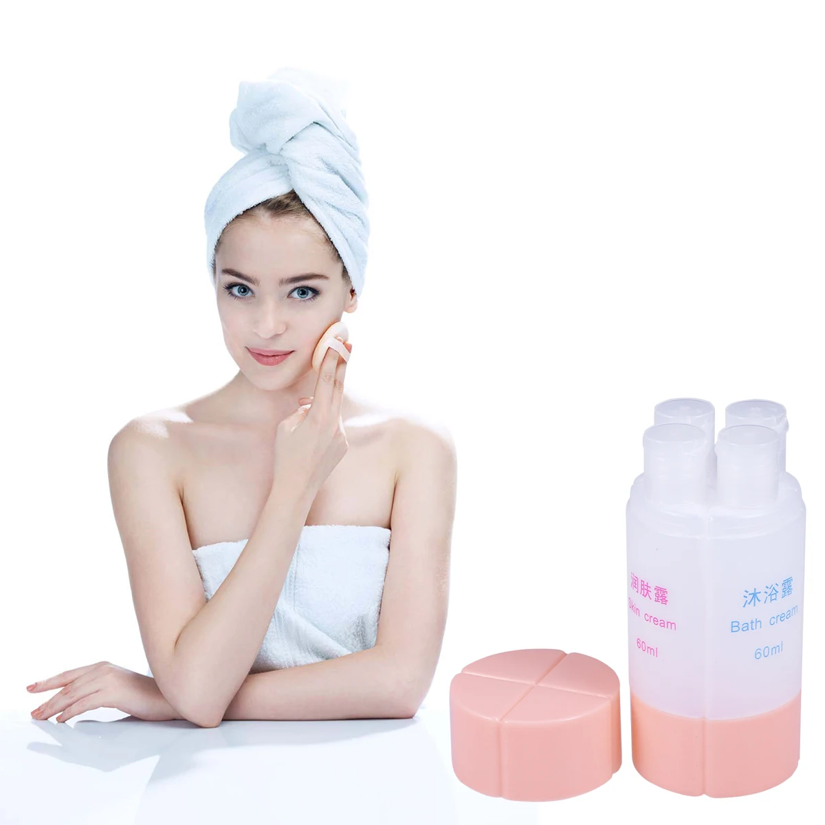 

4 in Travel Bottles Lotion Bottle Set Leakproof Shampoo Toiletries Container Portable Refillable Storage Solution