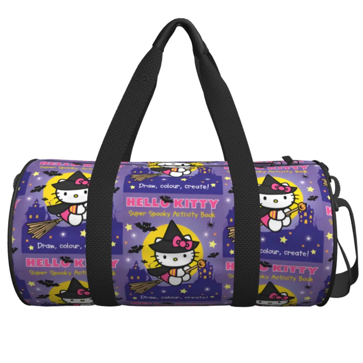 

Spooky Hello Kitty Sport Bags Gym Accessories Gym Bag Weekend Men Women Custom Handbag Travel Training Graphic Fitness Bag