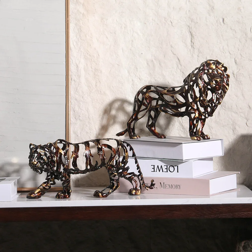 

«для трендового домашнего декора, металлическая скульптура, художественная фигурка тигра, предметы интерьера комнаты для дома и офиса