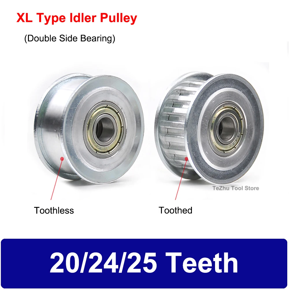 

1PCS XL Type Idler Pulley 20/24/25 Teeth Synchronous Wheel With Double Side Bearing Width 11mm 16mm Bore 5mm-15mm