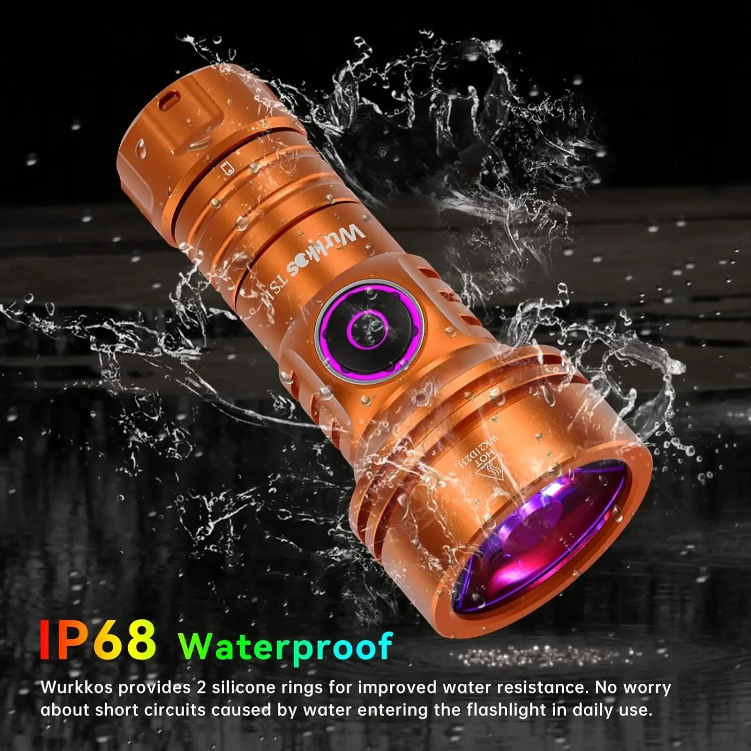 Wurkkos TS11 Mini 18350 مصباح يدوي USB C قابل لإعادة الشحن EDC SFT40 الشعلة قوية 2000LM RGB مساعد IP68 مقاوم للماء Anduril 2.0