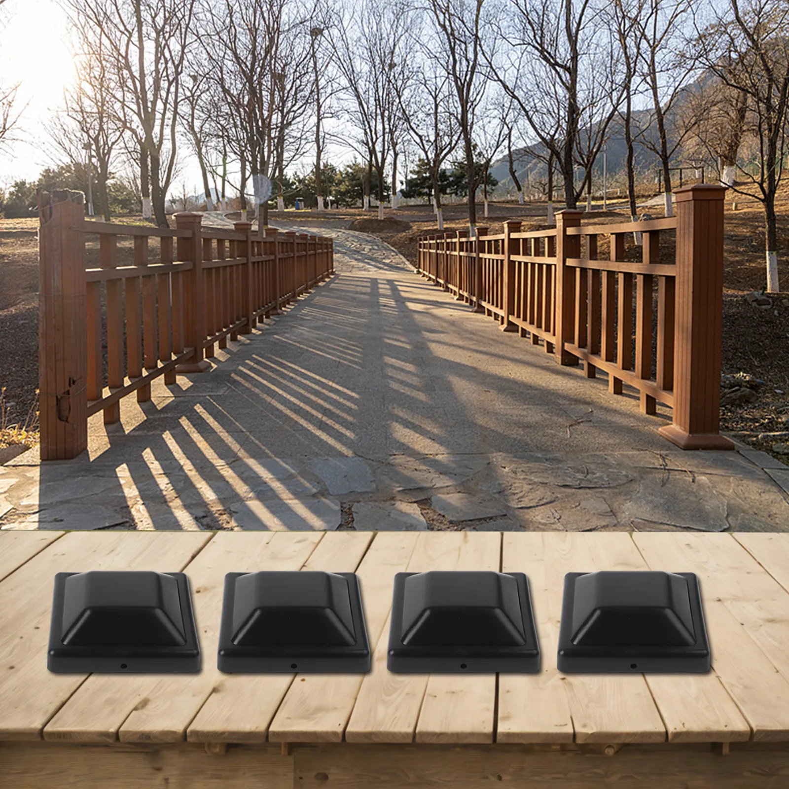 Weatherproof Covers Post Covers Versatile Application Use Cost-effective Pack Easy Installation Process 3.625X3.625 Inch