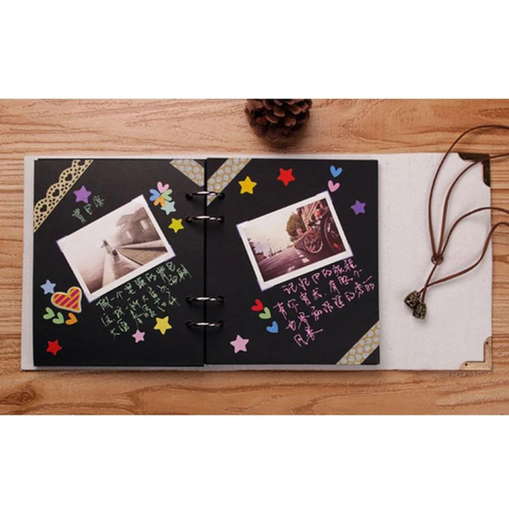 

Creative Diy Heart Shape Photo Album Scrapbook Love Cover Guestbook Wedding Baby Memory Storage Notebook White,