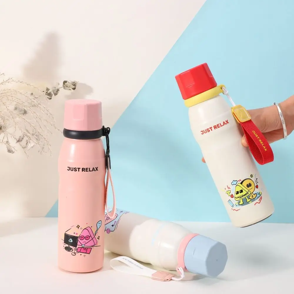 

Термос-бутылка для воды детская, 650 мл, с мультяшным дизайном, из нержавеющей стали 316, вакуумная, герметичная, с соломинкой