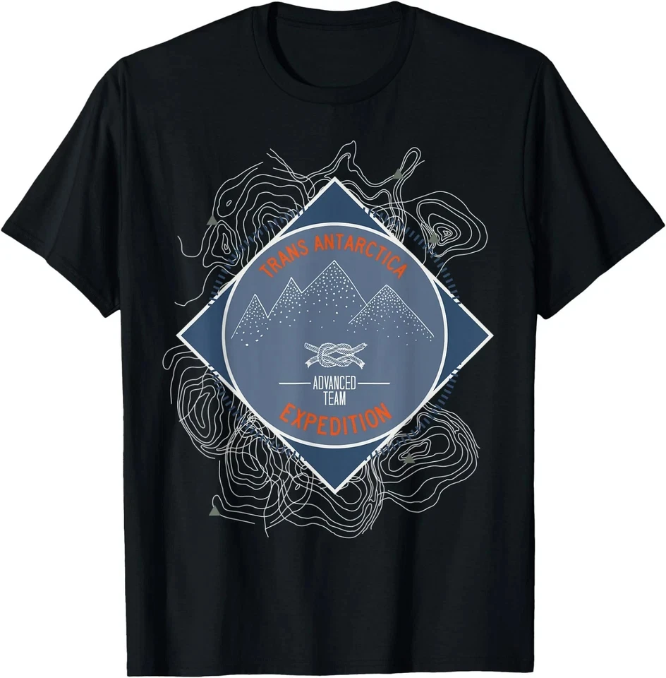 Antarctica South Pole Expedition Glacier Isobar Map Wheather T-Shirt