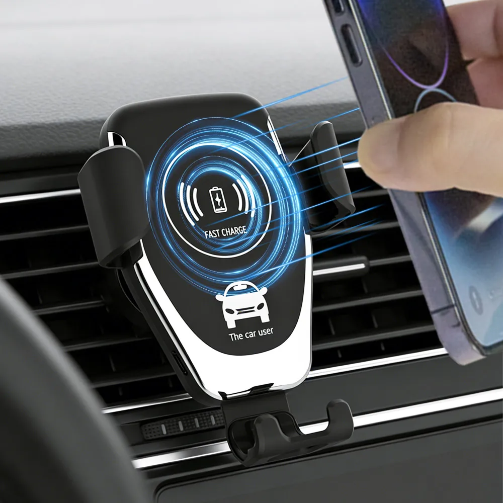 

360° Rotation Car Gravity Air Vent Phone Holder ClipCellphone Bracket For iPhone 17 Samsung Xiaomi Fast Charging Station Stand