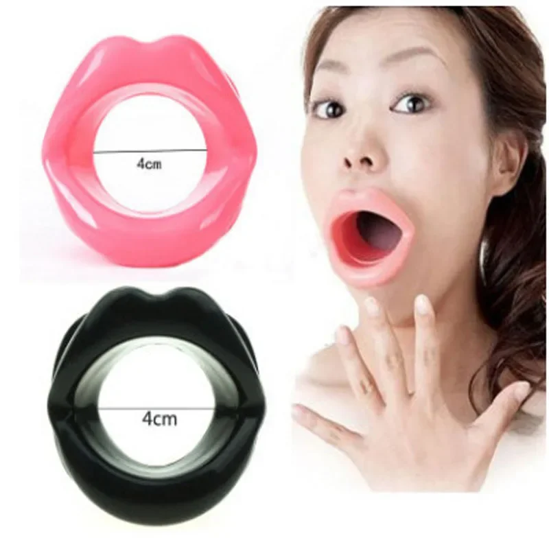 Silicone boca aberta gag para adultos fetiche oral bondage boca plug lábios forma erótica fixação oral o anel dilatador