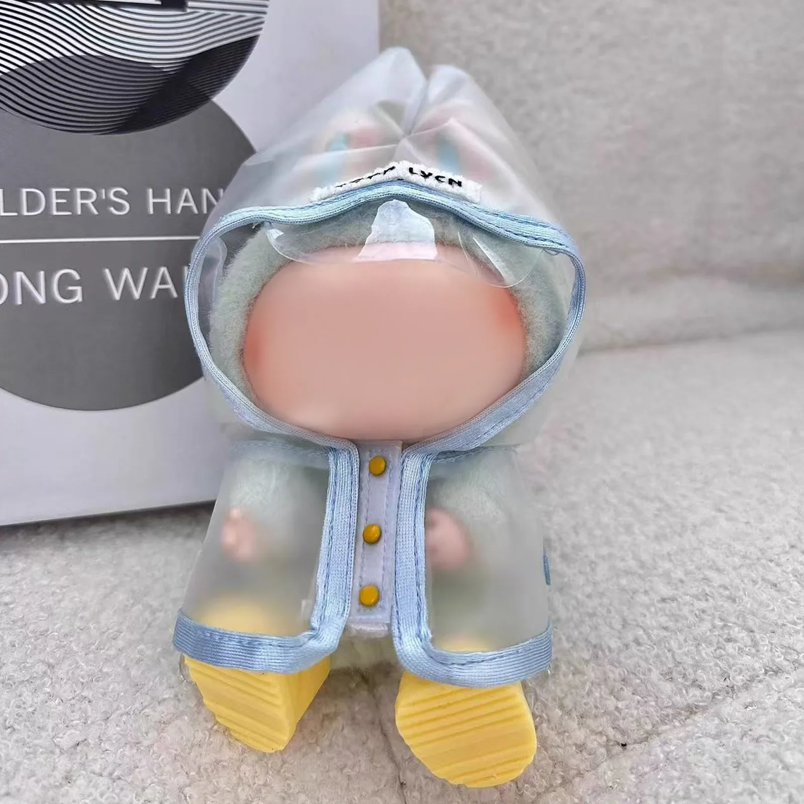 

17cm Raincoat For Labubu 17cm Dolls Accessories Hat Cotton Doll Labubu V2 V1 Doll Clothing Set Kawaii Clothes Cute Diy Gift Girl