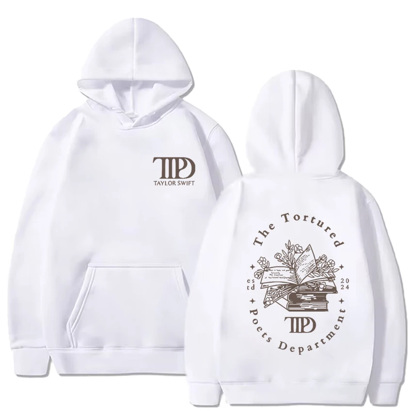 The Tortured Poets Department TTPD Print Hoodie Men Women Retro Long Sleeve Fashion Sweatshirt Casual Pullover Oversized Hoodies