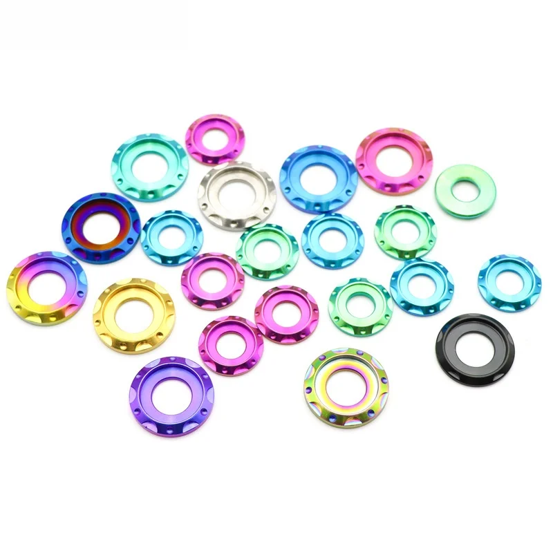 Titanium Alloy Washers M6 M8 M10 Step Gasket Spacer for Bolts Bike Motorcycle Car Screws