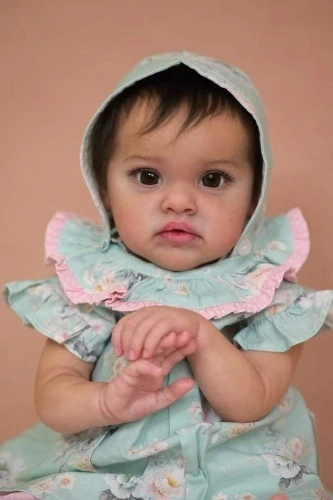 Unfinished Unpainted Doll Parts with Cloth Body and Eyes 20inch Reborn Lifelike Doll Kit Chantal