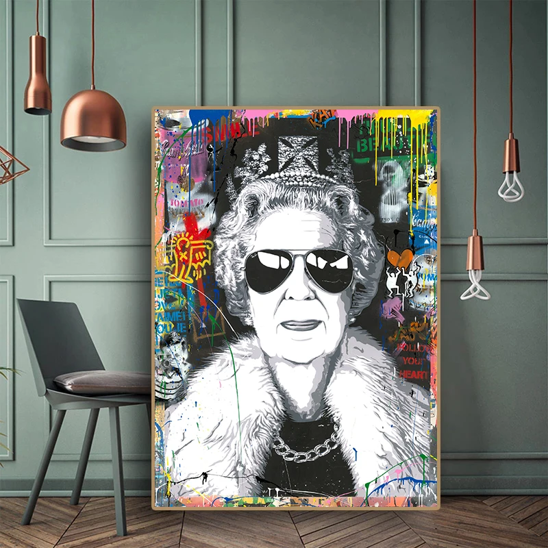 

Woman Portrait Canvas Wall Art Posters and Prints Graffiti Canvas Painting for Living Room Home Decoration Pictures Cuadros