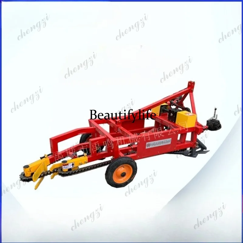 Peanut collecting machine, small four-wheel with long fruit collecting machine 75-85 ridge spacing