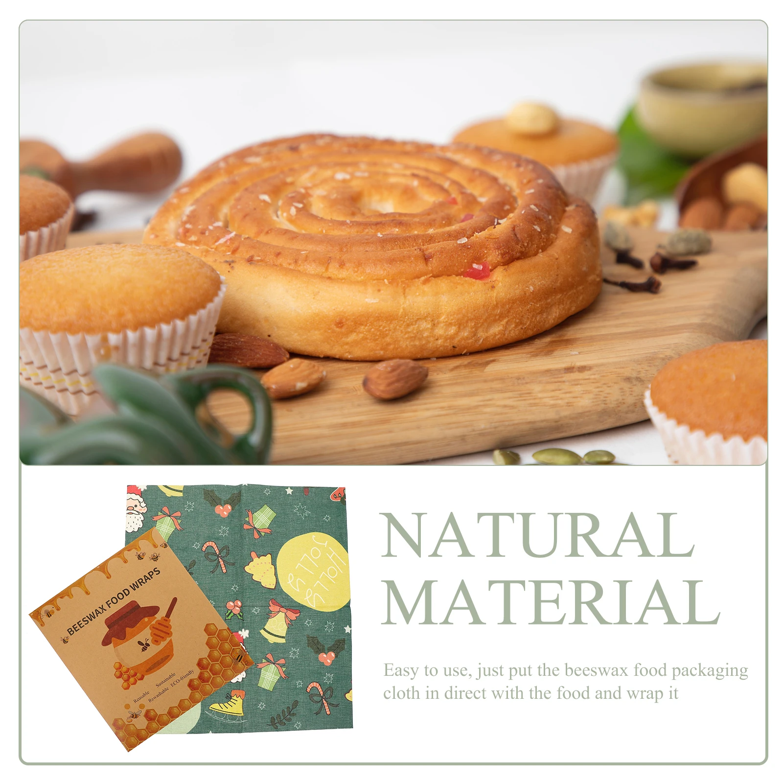 

3pcs Food Wraps Reusable Fresh Preservation Beeswax Wrap For Food Cloth S wich Washable Wax Cloth