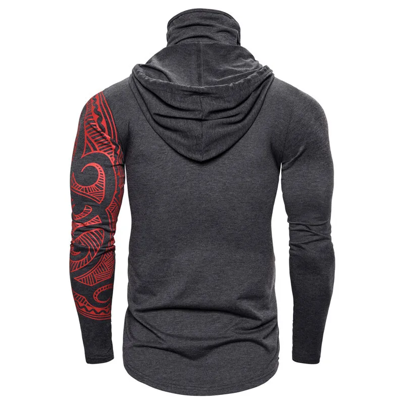 HKSH Spring Summer Elastic Hooded T-shirts Men's Tide Dark Ninja Sweatshirt Skull Mask Streetwear Fashion Print Chic Tops HK1826