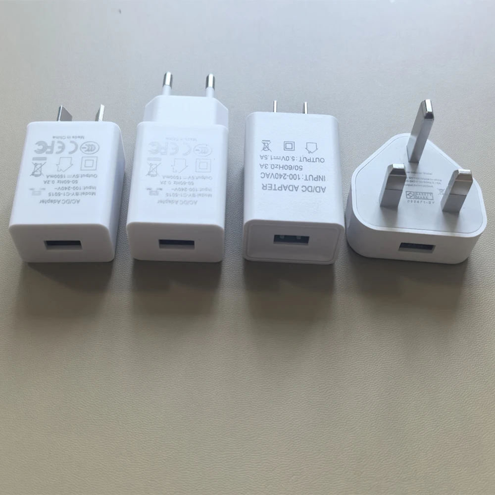 EU/US/UK/AU Plug USB Charger DC 5V 1A/1.5A AC/DC Power Adapter For DC 5V 2MP/5MP WIFI Network IP Cameras