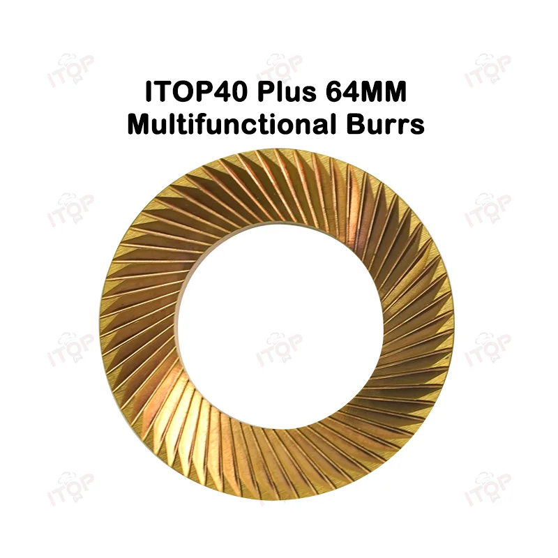 ITOP Burrs for Espresso/Pourover/Multifunctional 64MM Flat Titanium Burrs Powder Grinding Machine Accessories ITOP40 Plus