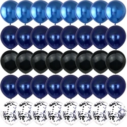 40PCS Metal Blue Night Blue Black Balloons Gender Reveal Wedding Valentine's Day Baby Shower Birthday Globos Party Decorations