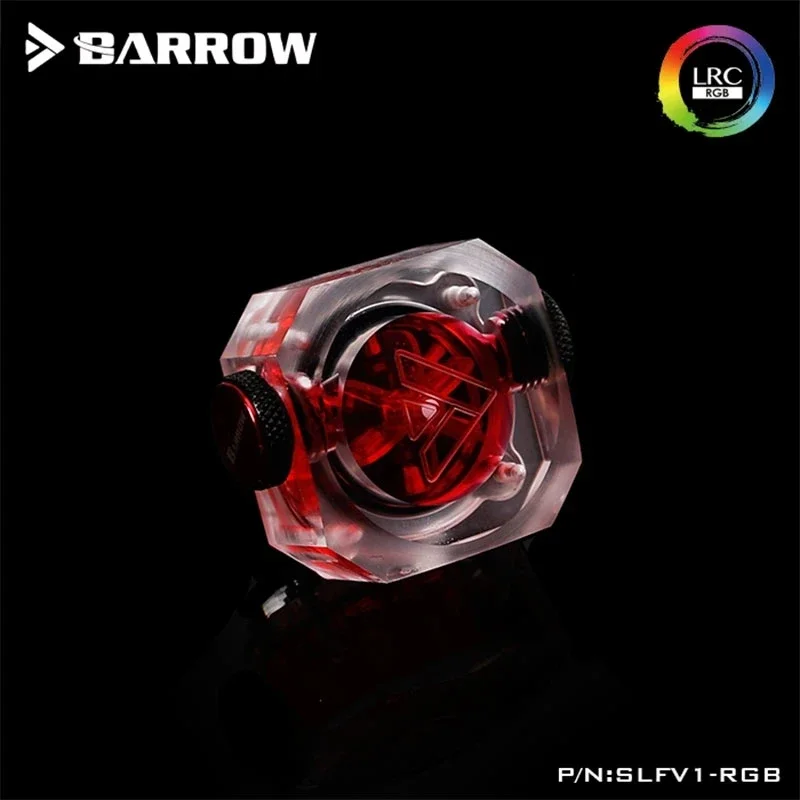 BARROW Water Flow Velocity Meter Transparent, For Water Cooler System 5V 3PIN Motherboard AURA SYNC SLFV1-RGB