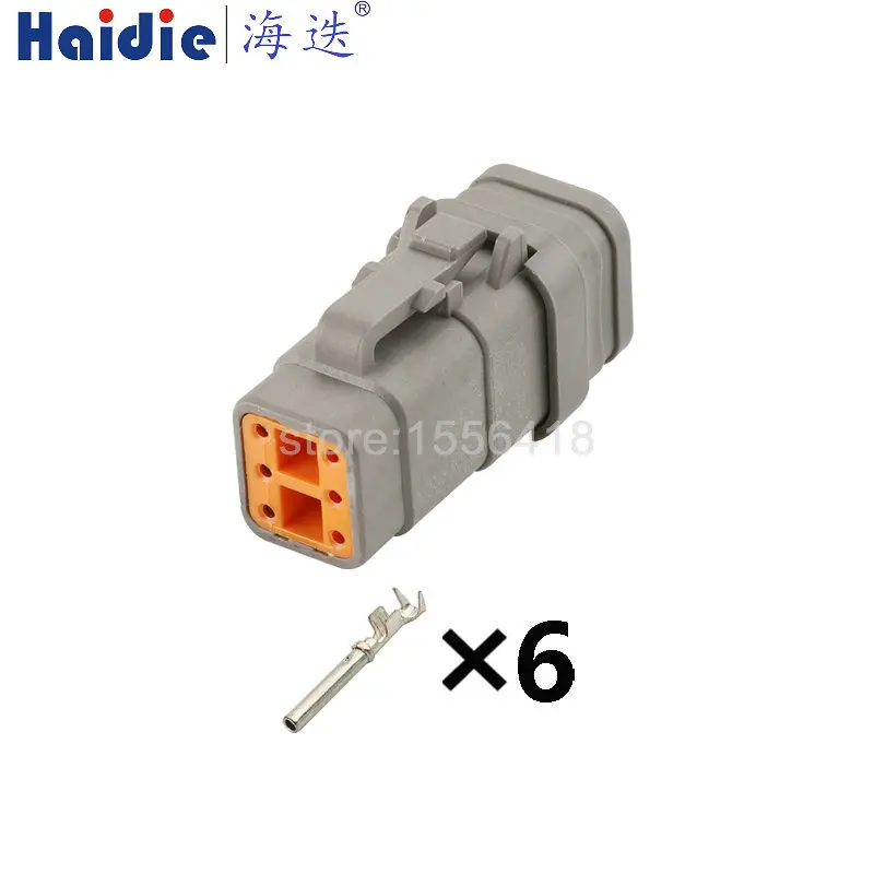 1-20 sets 6pin auto electric housing plug wire harness waterproof cable connectorDTM06-6S-E007 DTM04-6P-E007/WM-6P