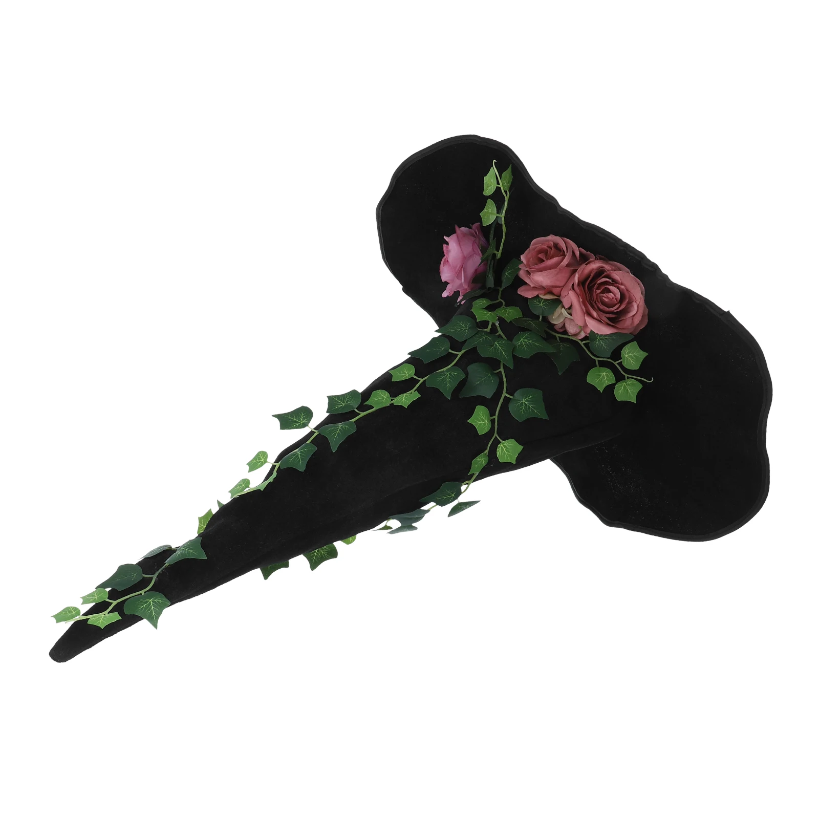 Sombrero de bruja rosa gótica, disfraz de Halloween negro, gorra puntiaguda cómoda para mujeres, sombreros de fiesta de Cosplay para adultos