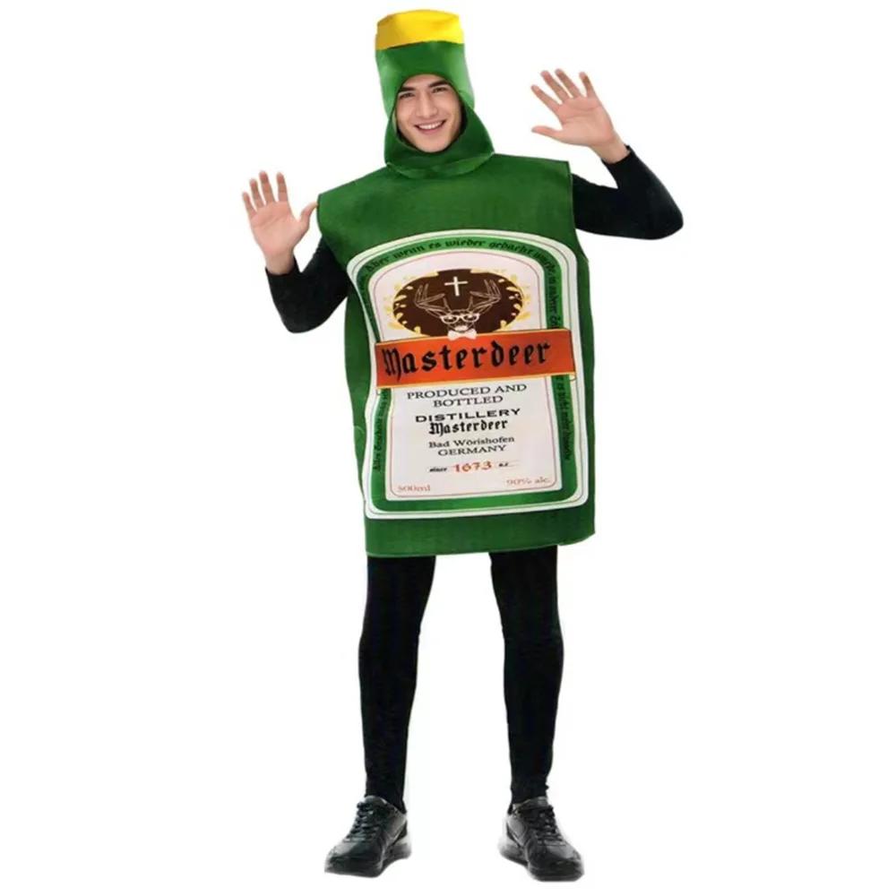 

Halloween Cosplay Sponge Beer Costume Adult Composite Beer Bottle Doll Outfit Polyester Fiber 100% Stage Performance Clothing
